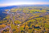 Aerial;Ngaruawahia;Waikato_River;suburburban;bridge;green_fields;River;bridge;Ma