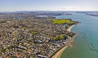 Aerial;Kohimarama;Auckland_East;Auckland;Tamaki_Strait;blue_sky;blue_sea;Beach;h