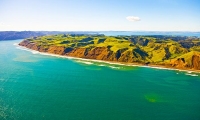 Aerial;Awhitu_Peninsula;fishing;angling;boating;speed_boating;Beach;sandy_beach;