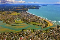 Aerial;Orewa;Silverdale;Rodney;golden_sands;blue_sky;blue_sea;cumulus_clouds;sub
