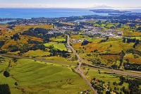 Aerial;Silverdale;Rodney;golden_sands;blue_sky;blue_sea;cumulus_clouds;sub_divis