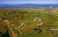 Aerial;Silverdale;Rodney;North_Shore_Airfield;Northern_Motorway;Auckland_blue_sk