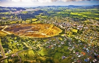 Aerial;Waihi;Bay_of_plenty;Gold_mine;gold_mining;open_pit_miming;open_cast_minin