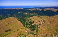 Aerial;Hawkes_Bay_Coast;bush;native_forrest;golden_sands;bluffs;River;cliffs;san