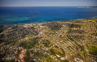 Aerial;Napier;Hawkes_Bay;suburburban;Gardens;Art_Deco;port;containers;logs;sculp