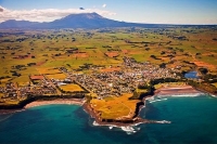 Aerial;Opunake;Taranaki;River;Rivers;bush;native_forrest;green_fields;green_padd