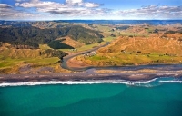 Aerial;West_Coast_Waikato;Waikato;coastal;bachs;holiday_homes;bush;native_forres