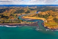 Aerial;West_Coast_Waikato;Waikato;coastal;bachs;holiday_homes;bush;native_forres