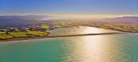 Aerial;Wairarapa_Coast;Wairarapa;Blue_sea;blue_sky;cumulus_clouds;rocky_shorelin