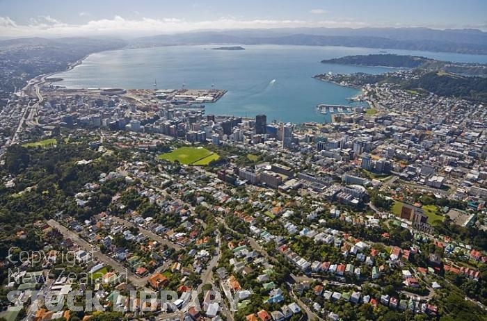 Aerial-Wellington-city looking North