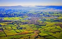 Aerial;The_Catlins;Southland;hills;rivers;Road;bush;native_forrest;green_fields;