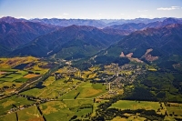 Aerial;green_fields;paddocks;brown_hills;hills;mountains;blue_sky;Hanmer_Range;A