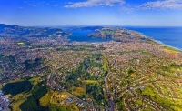 Aerial;Dunedin;Otago_Peninsula;Otago;university_city;university;harbour;golden_s