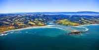 Aerial;The_Catlins;Southland;hills;rivers;Road;bush;native_forrest;green_fields;