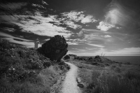 Cape_Foulwind;West_Coast;Lighthouse;cliffs;bluffs;Lighthouse;BW;monochrome