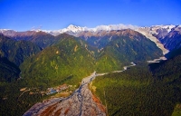 Aerial;Franz_Josef;West_Coast;mountains;valleys;river;Franz_Josef_Glacier;State_