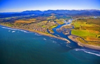 Aerial;Hokitika;West_Coast;State_Highway_6;mountains;valleys;Hokitika_river;Tasm