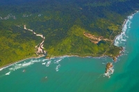Aerial;Punakaiki_Coast;West_Coast;Highway_6;mountains;valleys;Pororari_river;Tas