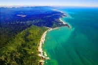 Aerial;Punakaiki_Coast;West_Coast;Highway_6;mountains;valleys;Pororari_river;Tas