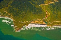 Aerial;Punakaiki_Coast;West_Coast;Highway_6;mountains;valleys;Pororari_river;Tas