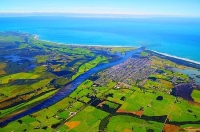 Aerial;Westport;West_Coast;harbour;airport;Buller_river;Tasman_Sea;fishing_port;