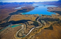 Aerial;Lake_Tekapo;South_Canterbury;Canterbury;Tekapo_Township;Lake;Spillway;hyd