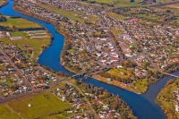 Aerial;Ngaruawahia;Waikato_River;suburburban;bridge;green_fields;River;bridge;Ma