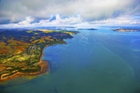 Aerial;Hauraki_Gulf;Orere_Point;bush;native_forrest;beaches;mud_flats;paddocks;g