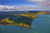 Aerial;Hauraki_Gulf;Raukura_Point;bush;native_forrest;beaches;mud_flats;paddocks