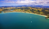 Aerial;Coromandel_Coastline;Coromandel;sandy_beaches;bachs;holiday_homes;blue_sk