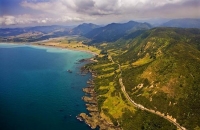 aerial;Papatea_Bay;blue_sea;blue_sky;sandy_beaches;sea;sea_fishing;harbour;bachs
