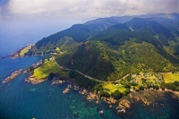 aerial;Waikawa_Point;blue_sea;blue_sky;sandy_beaches;sea;sea_fishing;harbour;bac