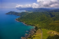 aerial;Whituare_Bay;blue_sea;blue_sky;sandy_beaches;sea;sea_fishing;harbour;bach