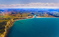Aerial;Tolaga_Bay;Eastland;bush;native_forrest;golden_sands;bluffs;Uawa_River;cl