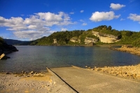 Lake_Waikaremoana;Hawkes_Bay;bluffs;cliffs;rocky_shorelines;bush;mountains;bush;