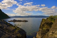 Lake_Waikaremoana;Hawkes_Bay;bluffs;cliffs;rocky_shorelines;bush;mountains;bush;