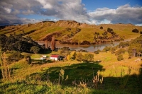 Kawhia;Waikato;coastal;bachs;holiday_homes;bush;native_forrest;blue_sky;blue_sea