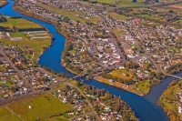 Aerial;Ngaruawahia;Waikato_River;suburburban;bridge;green_fields;River;bridge;Ma