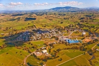 Aerial;Tirau;Waikato;suburburban;green_fields;New_Zealand;agricultural;corrugate