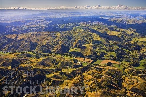 Aerial Image Wairarapa Landscape Masterton to Castlepoint road
