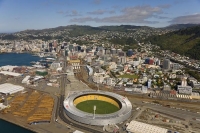 Aerial_Wellington_Wharf_containers_cranes_sheds_storage_sheds_caketin