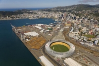 Aerial_Wellington_Wharf_containers_cranes_sheds_storage_sheds_caketin