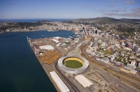 Aerial_Wellington_Wharf_containers_cranes_sheds_storage_sheds_caketin