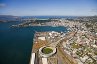 Aerial_Wellington_Wharf_containers_cranes_sheds_storage_sheds_caketin