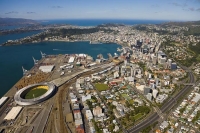 Aerial_Wellington_Wharf_containers_cranes_sheds_storage_sheds_caketin
