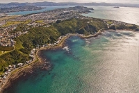 Aerial_Wellington_Airport_Breaker_Bay;Wellington;Eve_Bay;Flax_Bay;Reef_Bay;harbo