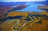 Aerial;Lake_Tekapo;South_Canterbury;Canterbury;Tekapo_Township;Lake;Spillway;hyd