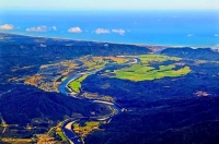 Aerial;Greymouth;West_Coast;State_Highway_6;mountains;valleys;Grey_river;Tasman_