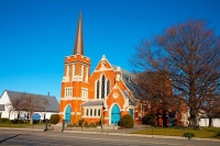 Ashburton;Canterbury;Canterbury_Plain;Green_Paddocks;green_fields;church;churche
