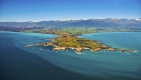 Kaikoura_Peninsula;Aerial;Kaikoura;seaward_Kaikoura_Range;green_fields;paddocks;
